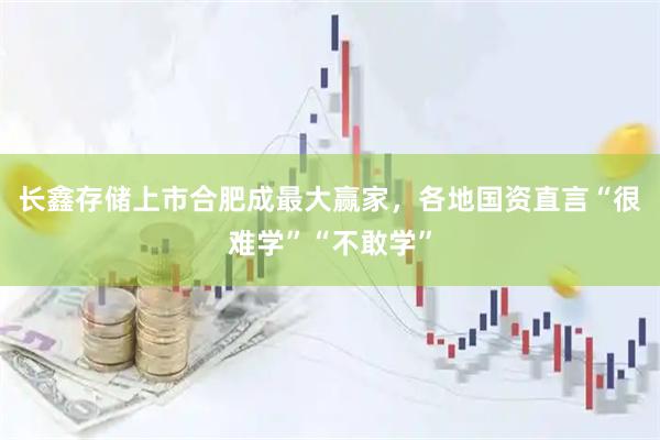 长鑫存储上市合肥成最大赢家，各地国资直言“很难学”“不敢学”